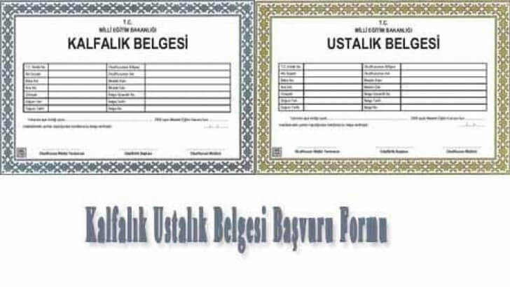 Kalfalık Ustalık Belgesi Başvuru Formu