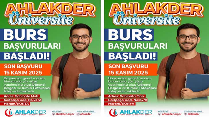 AHLAKDER Üniversite Bursu Başvuruları