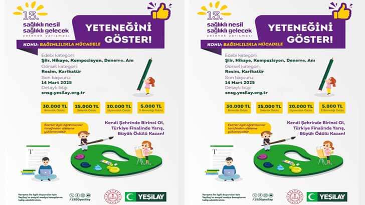 13. Yeşilay Sağlıklı Nesil Sağlıklı Gelecek Yetenek Yarışması 2025