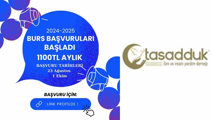 Tasadduk Derneği Bursu Başvuruları