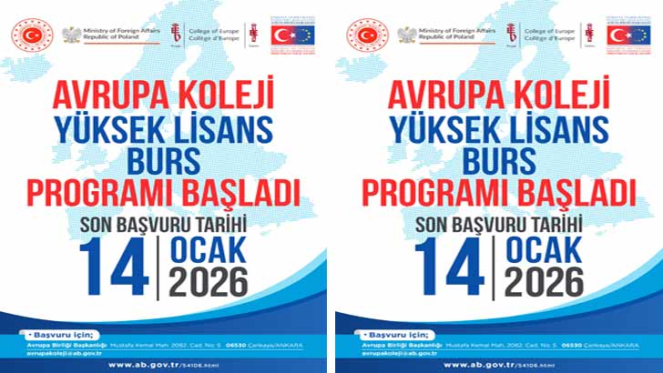 Avrupa Koleji Yüksek Lisans Bursu Başvurusu 2026-2027