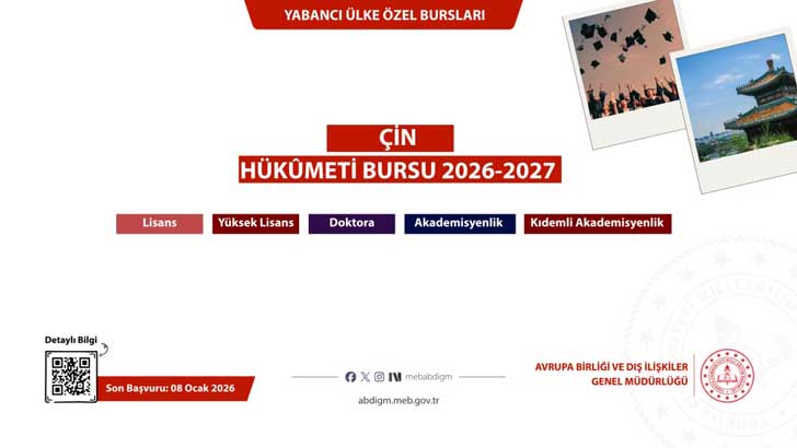 Çin Hükümet Bursu Başvuruları 2026-2027