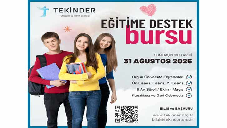 Tekinder Teknoloji Ve İnsan Derneği Bursu Başvuruları