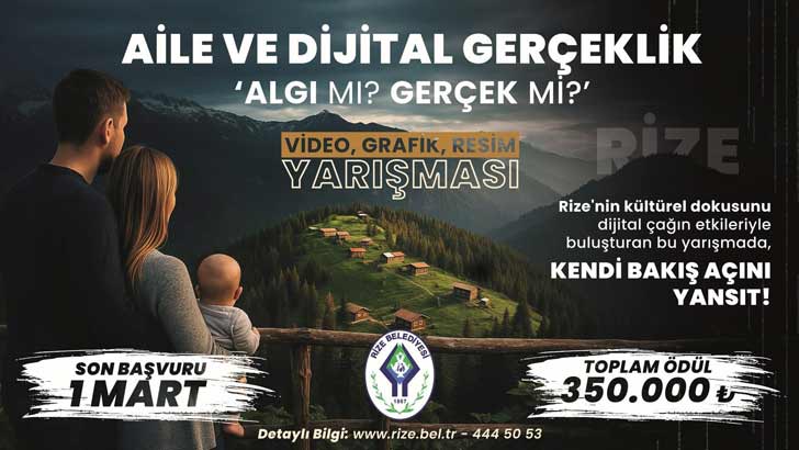 Rize Belediyesi Video Grafik Ve Resim Yarışması 2026