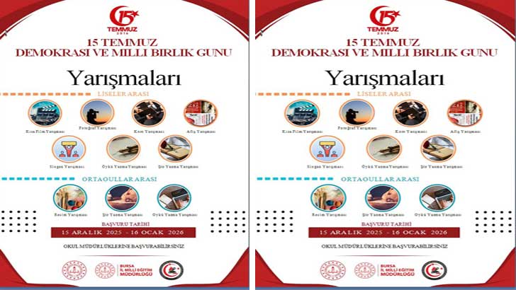 15 Temmuz Demokrasi Ve Milli Birlik Günü Yarışmaları