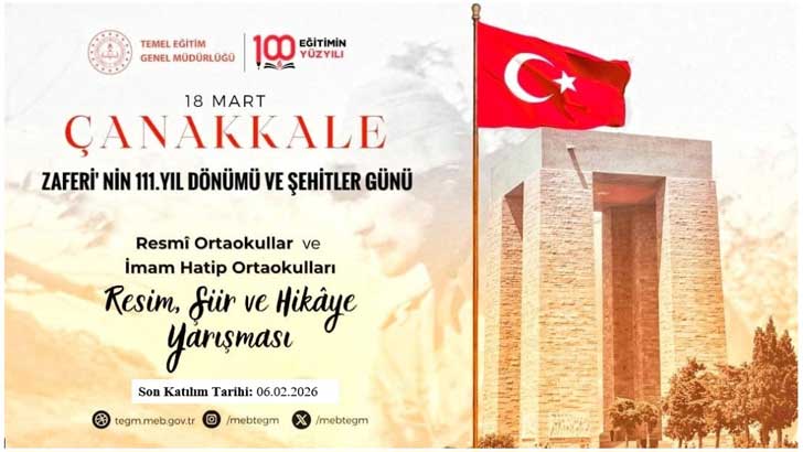 Çanakkale Zaferi Şiir Hikaye Ve Resim Yarışması 2026