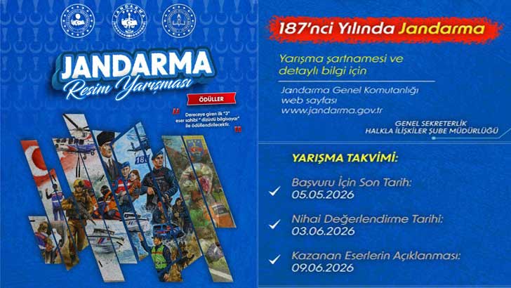 Liseliler Arası 187’nci Yılında Jandarma Resim Yarışması 2026